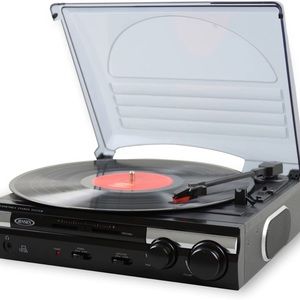Jensen JTA-230 3 Speed Stereo Turntable with Built in Speakers RECORD PLAYER
